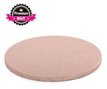 CAKEBOARD TONDO ROSA ANTICO  D.30 x H.1,2 CM. DECORA