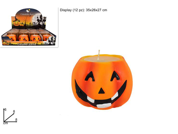 HALLOWEEN ACCESSORI FESTA CANDELINE ZUCCA CM.6x8x8
