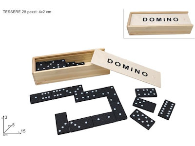 GIOCO DOMINO 28 TESSERE IN LEGNO CIGIOKI