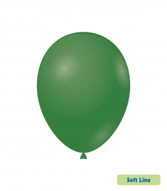 PALLONCINI 12 POLLICI CM.30 VERDE FORESTA 134 PASTELLO CONF.50PZ. SOFTLINE