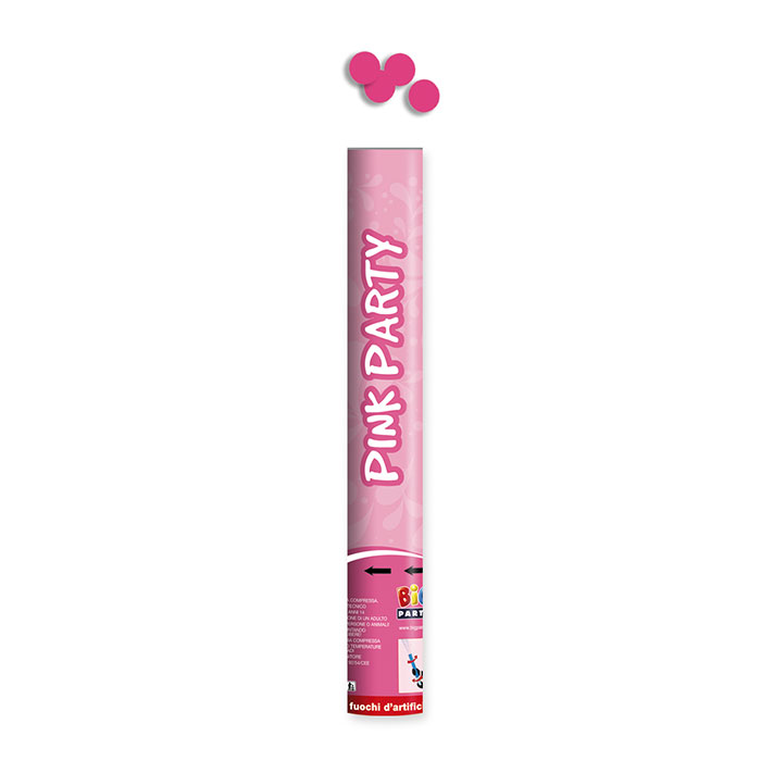 TUBO SPARA CORIANDOLI CM.40 ROSA BIGPARTY