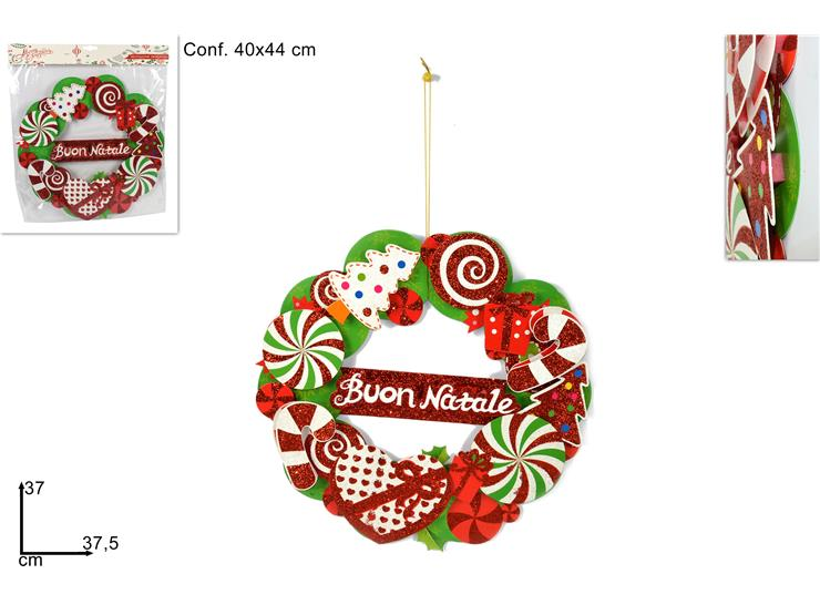 PORTA DIETROPORTA RUOTA IN CARTONCINO CON DECORI CM.H.37 IN BUSTA DUESSE