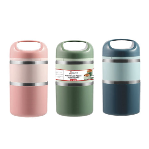 PORTAVIVANDE LT. 0,93 SCOMPARTI 2 IN ACCIAIO THERMOS KASAVIVA