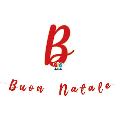 PARTY NATALE FESTONE SCRITTA BUON NATALE ROSSA MT.3 BIGPARTY