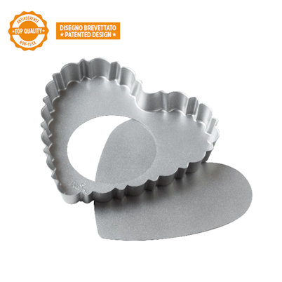 STAMPO CUORE CM.25x23x3 FONDO MOBILE ANTIADERENTE PROFESSIONALE DECORA
