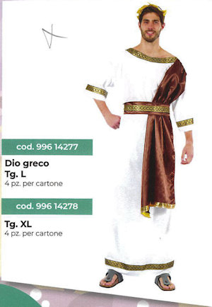 COSTUME ADULTO DIO GRECO TAGLIA XL