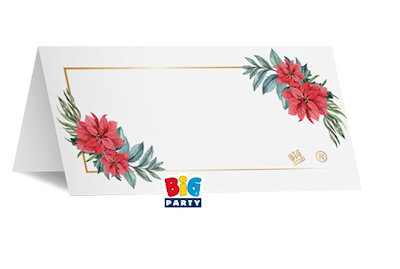 PARTY NATALE SEGNAPOSTI CAVALIERE 8x14 CHIC CONF.8PZ. BIGPARTY