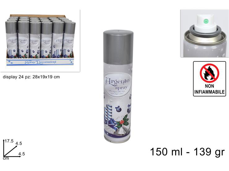 BOMBOLETTA SPRAY 150ML. ARGENTO DUESSE
