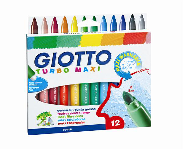 PENNARELLI MAXI JUMBO TURBO COLOR DA 12 GIOTTO