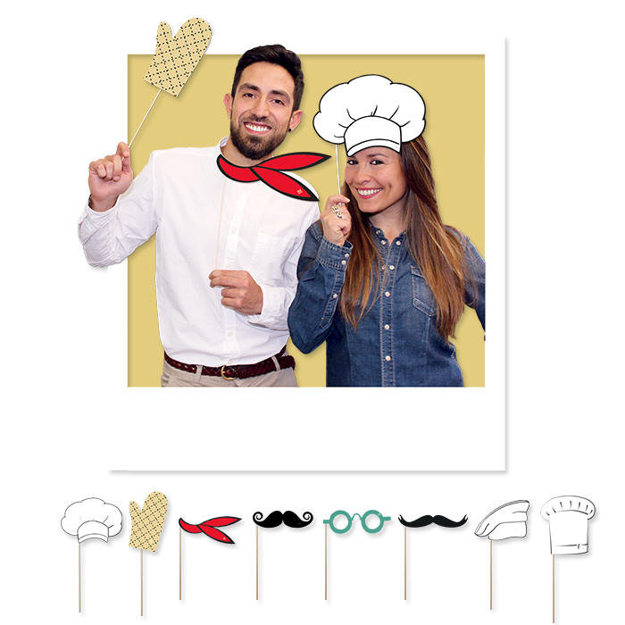 CHEF ACCESSORI PER FOTO MAXI CONF. 8PZ. BIGPARTY