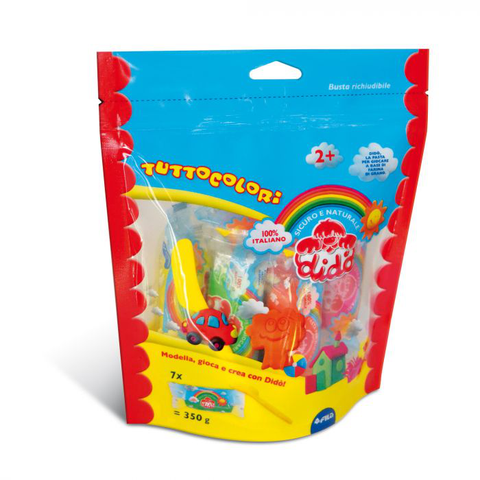 PLASTILINA SALSICIOTTO DIDO' DA 100g GIOTTO CONF. DA 7 CON FORMINE IN BUSTA