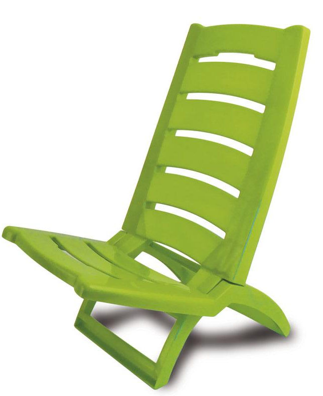 SPIAGGINA IN PLASTICA ADRIATIC CM.37,5 x H.65 VERDE