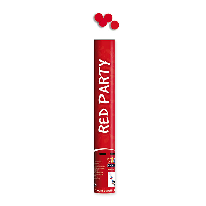 TUBO SPARA CORIANDOLI CM.40 ROSSO BIGPARTY