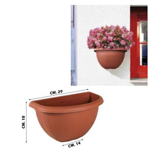 VASO A PARETE IN PLASTICA CAPRI GERLA CM.30x18xH.18 DUPLAST