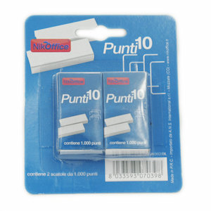 PUNTI PER SPILLATRICE CLASSICA MINI N.10 CONF. 1.000 PUNTI SET 2PZ. SU BLIST NIK