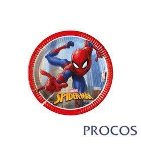 SPIDERMAN PIATTO CM.20 IN CARTA CONF. DA 8PZ.