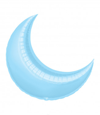 PALLONCINO MYLAR SAGOMA SOGGETTO LUNA BABY BLU 36 POLLICI