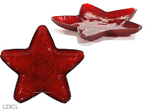 SVUOTATASCHE PIATTO IN VETRO SAGOMATO STELLA D.23 ROSSO 577572 GENERAL