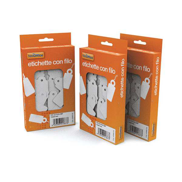 ETICHETTA CON FILO MM.18x28 CONF. DA 200pz. Q89 NIKOFFICE
