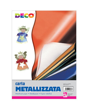 ALBUM CARTA METALLIZZATA 24x34 FOGLI 10 ASSORTITI CWR