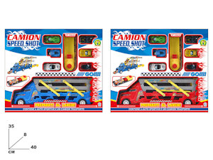 CAMION BISARCA CON AUTO E LANCIATORE SPEED SHOT CM.40x35 MAZ.