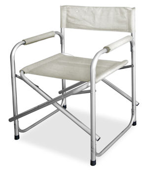 SEDIA ALLUMINIO REGISTA LARGE ECRU POLIESTERE TUBO 24 CM.50x58x47x80 21109