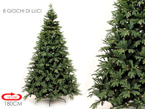 ALBERO CLASSICO ANDE IN PVC ALTEZZA CM.180 RAMI 2024 CON 200 LED 428015 GENERAL