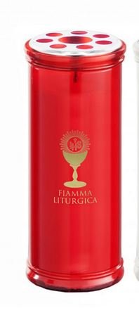 VOTIVO LUMINO CERA LUMI ROSSO T80 CM.D.5,5xH19 GR.300 PEZZI 4