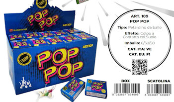 PETARDO EFFETTO COLPO A CONTATTO CON IL SUOLO POP POP ART.109 PEZZI 50