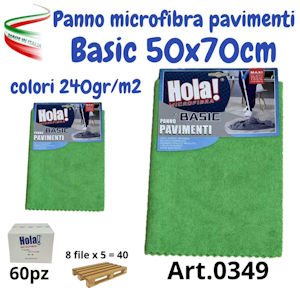 PANNO MICROFIBRA PER PAVIMENTI CM.50x70 VERDE 240GR. IPM