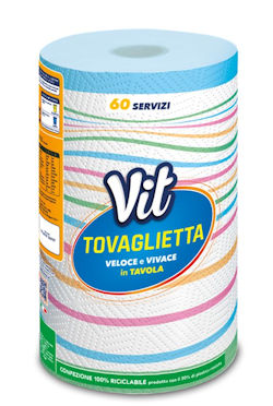 ROTOLO TOVAGLIETTA VIT 2 VELI DECORATA 60 SERVIZI