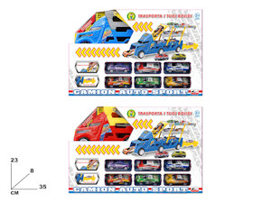 CAMION BISARCA CON AUTO SPORT CM.35x23 MAZ.