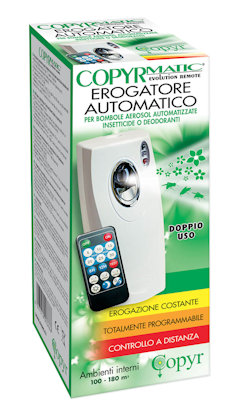 PROTEZIONE AMBIENTE INSETTICIDA COPYR EROGATORE AUTOMATICO PROGRAMMABILE TELECO