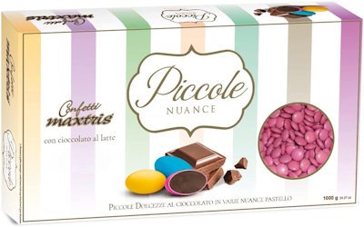 CONFETTI MAXTRIS AL CIOCCOLATO 1KG. PICCOLE NUANCE LENTI ROSA