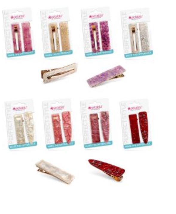 CAPELLI PINZA PER CAPELLI CLIC CLAC 5CM. GLITTER CONF. 2PZ. 62287 SETABLU