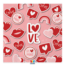 LOVE TOVAGLIOLI CM.33x33 CONF.16PZ. SERIE STIKERS BIGPARTY