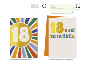 BIGLIETTI 18 ANNI NU.9840 PEZZI 12