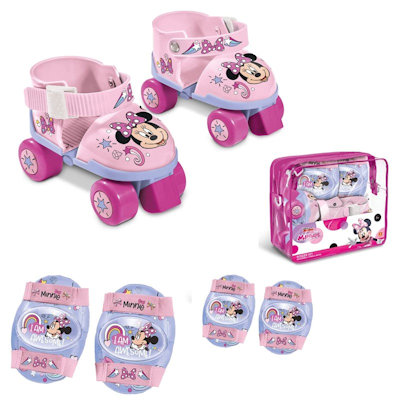 PATTINI 4 RUOTE REGOLABILI 22 AL 29 PERS. F. MINNIE CON PROTEZIONI 28701 MONDO