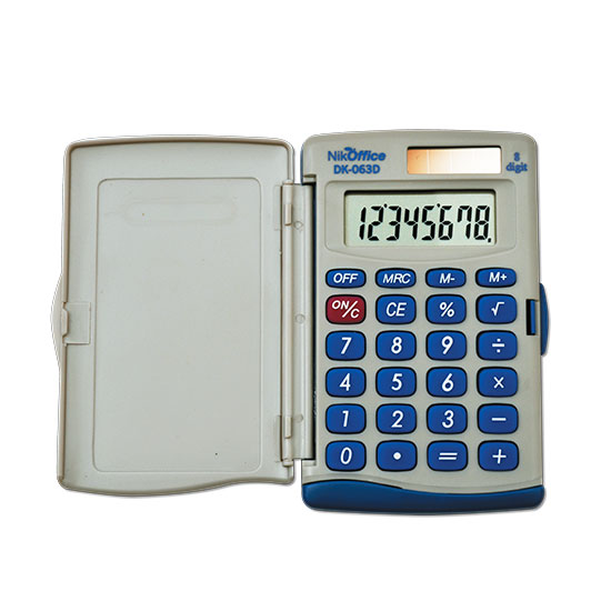 CALCOLATRICE 8 CIFRE DUAL POWER CM.7x10 NIKOFFICE