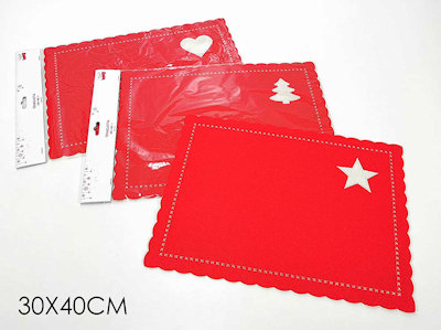 BUSTA CON MANICI IN FELTRO ROSSA CM.30x26 478092 GENERAL