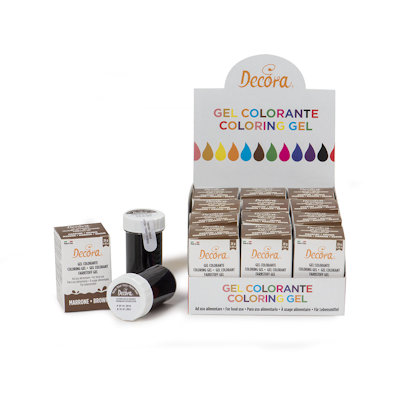GEL COLORANTE 28G. MARRONE DECORA