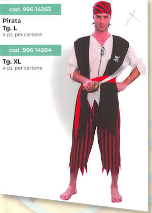 COSTUME ADULTO PIRATA TAGLIA L