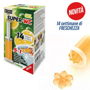 BAGNO WC DEODORANTE GEL 14 STAMPI FIORE LEMON IRGE
