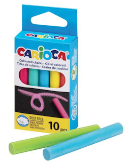 GESSETTI PER LAVAGNA CONF.10PZ. COLORATI CARIOCA