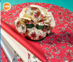 CELLOPHANE PASTICCERIA FOGLIO TONDO D.CM.98 ROSSO CON STELLA DI NATALE  PEZZI 10