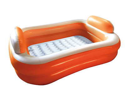 PISCINA GONFIABILE N RETTANGOLARE CM.170x150x50 FONDO GONF. C/CUSCIN BTX BL519FG