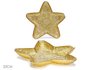 SVUOTATASCHE PIATTO IN VETRO SAGOMATO STELLA D.23 ORO 577571 GENERAL