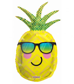 PALLONCINO MYLAR SAGOMA ANANAS CON OCCHIALI SUPERSHAPE ROCCA
