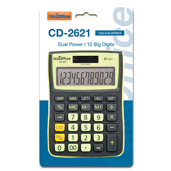 CALCOLATRICE 12 CIFRE CD2621 NIKOFFICE