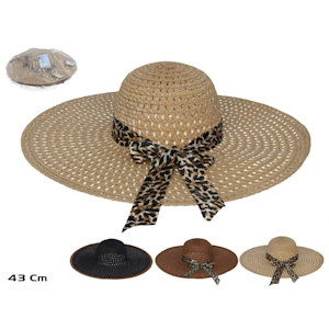 CAPPELLO SOMBRERO DONNA CON FASCIA E FIOCCO CM.43 GERIMPORT